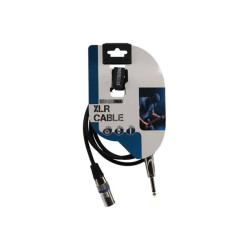 CÂBLE XLR - XLR MÂLE vers JACK 6.35 mm MÂLE - MONO - 1.5 m