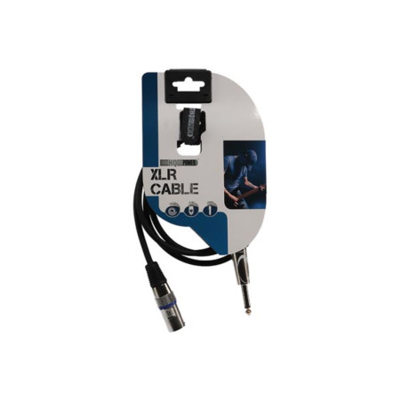 CÂBLE XLR - XLR MÂLE vers JACK 6.35 mm MÂLE - MONO - 1.5 m
