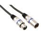 CÂBLE XLR - XLR MÂLE vers XLR FEMELLE - 1 m - NOIR