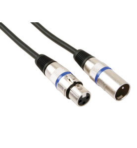 CÂBLE XLR - XLR MÂLE vers XLR FEMELLE - 1 m - NOIR - VS