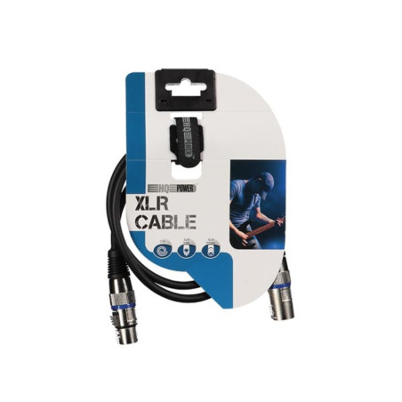 CÂBLE XLR - XLR MÂLE vers XLR FEMELLE - 1 m - NOIR