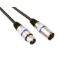 CÂBLE XLR - XLR MÂLE vers XLR FEMELLE - 3 m - NOIR