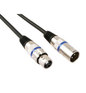 CÂBLE XLR - XLR MÂLE vers XLR FEMELLE - 3 m - NOIR - VS