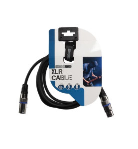 CÂBLE XLR - XLR MÂLE vers XLR FEMELLE - 3 m - NOIR - VS