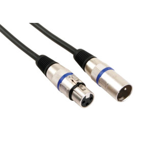 CÂBLE XLR - XLR MÂLE vers XLR FEMELLE - 6 m - NOIR - VS