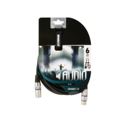 CÂBLE XLR - XLR MÂLE vers XLR FEMELLE - 6 m - NOIR