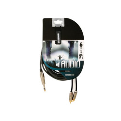 CÂBLE RCA-JACK - 2 x RCA MÂLE vers JACK 6.35 mm - STÉRÉO - 6 m