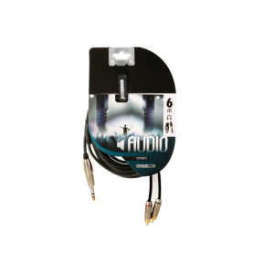 CÂBLE RCA-JACK - 2 x RCA MÂLE vers JACK 6.35 mm - STÉRÉO - 6 m - VS