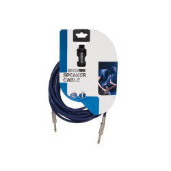 CÂBLE HAUT-PARLEUR - JACK 6.35 mm vers JACK 6.35 mm - MONO - 10 m - BLEU