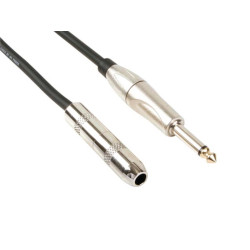 CÂBLE JACK - JACK 6.35 mm MÂLE vers JACK 6.35 mm FEMELLE - MONO - 5 m 