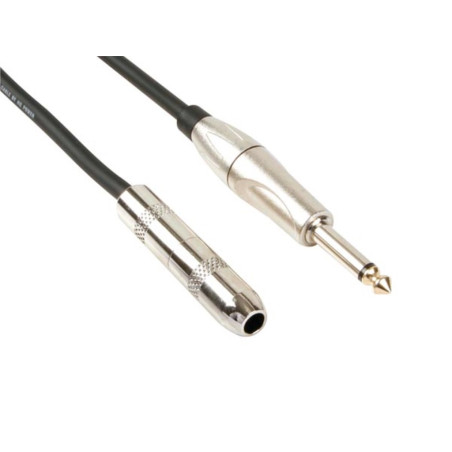 CÂBLE JACK - JACK 6.35 mm MÂLE vers JACK 6.35 mm FEMELLE - MONO - 5 m 