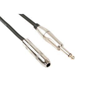CÂBLE JACK - JACK 6.35 mm MÂLE vers JACK 6.35 mm FEMELLE - MONO - 5 m 
