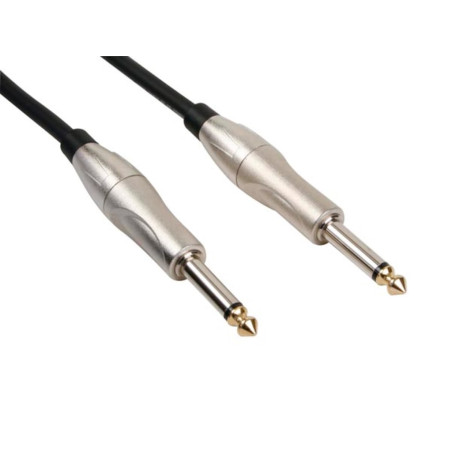 CÂBLE POUR GUITARE - JACK 6.35 mm vers JACK 6.35 mm - 5 m - JACK MÉTAL