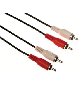 2 x FICHE AUDIO RCA VERS 2 x FICHE AUDIO RCA / DE BASE / 1.50 m / DORÉ