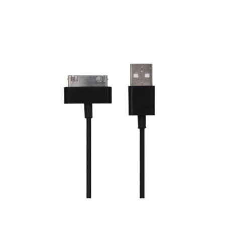 CÂBLE USB 2.0 A MÂLE VERS APPLE 30 BROCHES MÂLE - NOIR - 1 m