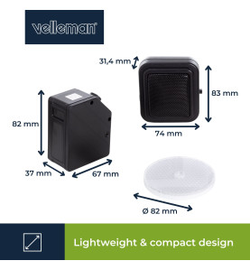 Mini système de sécurité infrarouge sans fil - 7 m - Velleman