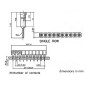 BARRETTE FEMELLE POUR CI, SIMPLE RANGEE A 40 CONTACTS, PAS 2.54mm
