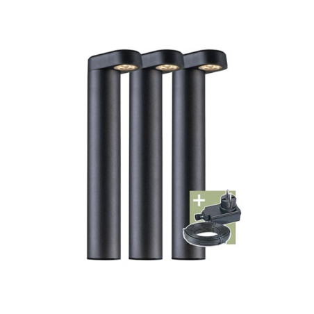 Ludeco - Oskar - borne lumineuse - set (3 pcs) - 12 V - 150 lm - 1.5 W