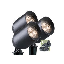 Ludeco - Stig - spot - set (3 pcs) - 12 V - 150 lm - 1.5 W - blanc cha