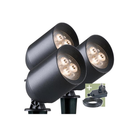 Ludeco - Stig - spot - set (3 pcs) - 12 V - 150 lm - 1.5 W - blanc cha