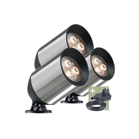 Ludeco - Fenor - spot - set (3 pcs) - 12 V - 150 lm - 1.5 W - blanc ch
