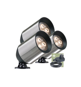 Ludeco - Fenor - spot - set (3 pcs) - 12 V - 150 lm - 1.5 W - blanc ch