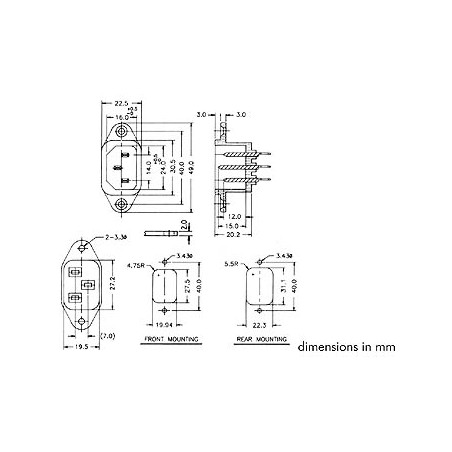 EMBASE MALE POUR CHASSIS