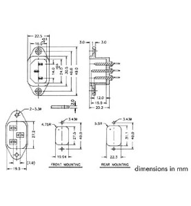 EMBASE MALE POUR CHASSIS - Velleman