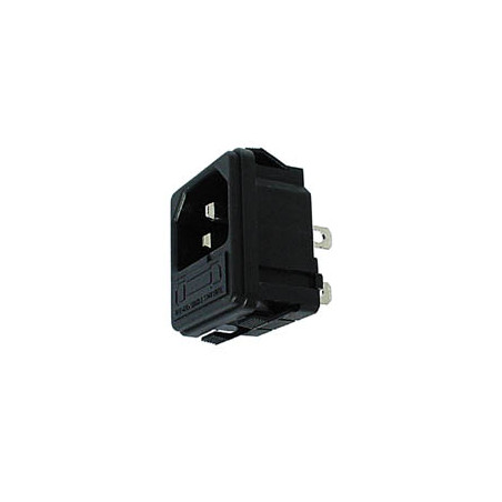 EMBASE MALE CLIPSABLE POUR CHASSIS - AVEC PORTE-FUSIBLE - Velleman