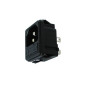 EMBASE MALE CLIPSABLE POUR CHASSIS - AVEC PORTE-FUSIBLE EMBASE MALE CLIPSABLE POUR CHASSIS - AVEC PORTE-FUSIBLE
