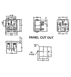 EMBASE MALE CLIPSABLE POUR CHASSIS - AVEC PORTE-FUSIBLE - Velleman