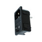 EMBASE MALE CLIPSABLE POUR CHASSIS - AVEC INTERRUPTEUR & PORTE-FUSIBLE