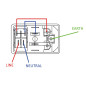 EMBASE MALE CLIPSABLE POUR CHASSIS - AVEC INTERRUPTEUR & PORTE-FUSIBLE