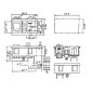 EMBASE MALE CLIPSABLE POUR CHASSIS - AVEC INTERRUPTEUR & PORTE-FUSIBLE
