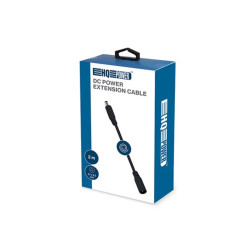 RALLONGE AVEC CONNECTEUR D'ALIMENTATION CC (MÂLE-FEMELLE) - 2 m - NOIR