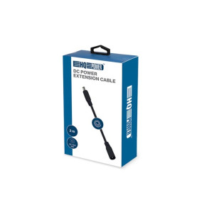 RALLONGE AVEC CONNECTEUR D'ALIMENTATION CC (MÂLE-FEMELLE) - 2 m - NOIR