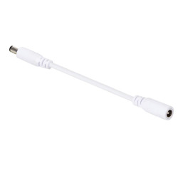 RALLONGE AVEC CONNECTEUR D'ALIMENTATION CC (MÂLE-FEMELLE) - 2 m - BLAN
