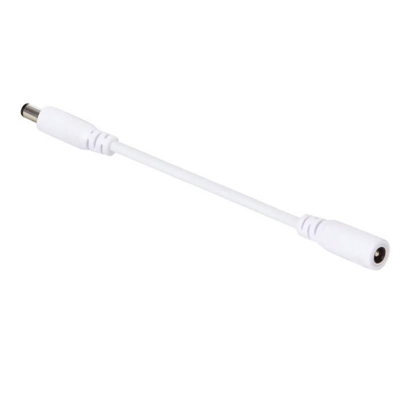 RALLONGE AVEC CONNECTEUR D'ALIMENTATION CC (MÂLE-FEMELLE) - 2 m - BLANC