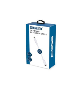 RALLONGE AVEC CONNECTEUR D'ALIMENTATION CC (MÂLE-FEMELLE) - 2 m - BLAN