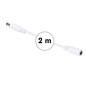 RALLONGE AVEC CONNECTEUR D'ALIMENTATION CC (MÂLE-FEMELLE) - 2 m - BLANC