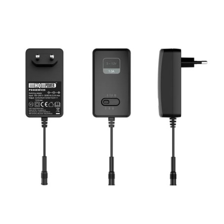 Alimentation à découpage compacte avec sortie sélectionnable - 100 - 240 V - 3 à 12 VCC - 2,5 A + 6 embouts