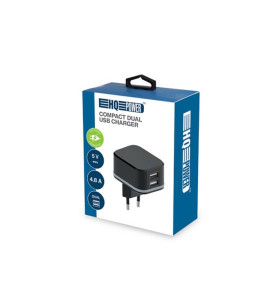 CHARGEUR COMPACT AVEC 2 CONNEXIONS USB - 5 V - 4.8 A max. - 24 W. max.
