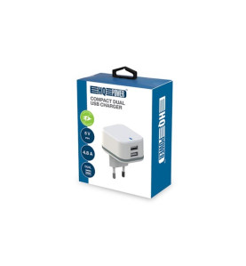 CHARGEUR COMPACT AVEC 2 CONNEXIONS USB - 5 V - 4.8 A max. - 24 W. max.