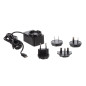 CHARGEUR COMPACT AVEC CONNEXION USB - 5 VCC - 2.5 A max. - 15 W max. - TYPE C - AVEC 4 FICHES DE VOYAGE