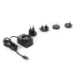 CHARGEUR COMPACT AVEC CONNEXION USB - 5 VCC - 2.5 A max. - 15 W max. - TYPE C - AVEC 4 FICHES DE VOYAGE