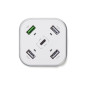 Station USB SMART avec 3 x USB + 1 x USB Fast Charge QC 3.0 + 1 x sorties Type-C - max. 9,6 A - max. 48 W - blanc
