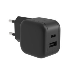 Chargeur USB rapide avec GaN Fast Technology - 2 sorties - USB-A & USB