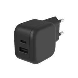 Chargeur USB rapide avec GaN Fast Technology - 2 sorties - USB-A & USB-C - 30W