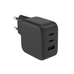 Chargeur USB rapide avec technologie GaN Fast - 3 sorties - USB-A & 2 
