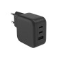 Chargeur USB rapide avec technologie GaN Fast - 3 sorties - USB-A & 2 x USB-C - 67W
